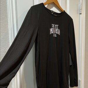 Black Long Sleeve Graphic Tee